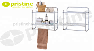 OEM <b>Shopee</b> EBay 2-Tier Modern Metal Wall Shelf Taiwan Household Storage Manufacturer Housewares Bathroom Organizer <b>Decoration</b> - Product Image 4