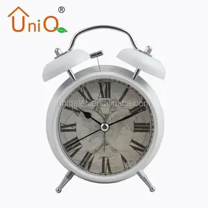 Despertador de sino duplo de metal 4 polegadas, com luz de fundo orógio um muro reloj de pared