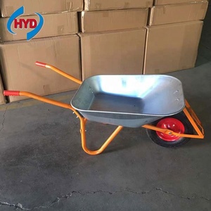 Hengyida wb6206 उच्च गुणवत्ता वाली पीली धातु भारी शुल्क टिकाऊ बड़े निर्माण व्हीलबैरो 150 किलोग्राम भार क्षमता 5cm रेत - Product Image 6