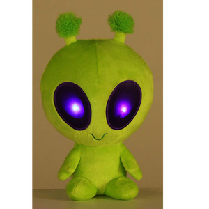 D904 Peluche de <span class=keywords><strong>Alien</strong></span> con Luz Twitch, Juguete de Peluche Personalizado al por Mayor, ODM OEM, Luces Nocturnas LED EN71, Ojos Verdes, <span class=keywords><strong>Alien</strong></span> de Peluche - Product Image 5