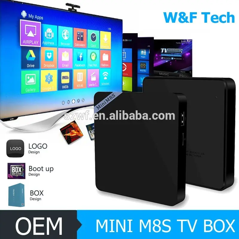 Android смартфон tv box full hd media player интернет мини m8s smart box tv s905 мини m8s tv box