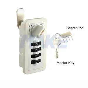 MK707 Plastic Mechanical Code Dial Locker Lock With Retrievable Pin