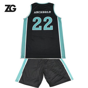 Maillots de <span class=keywords><strong>basket</strong></span>-ball bon marché pour jeunes 2018 Hommes Garçons Respirant Uniformes de <span class=keywords><strong>basket</strong></span>-ball personnalisés Chemises Shorts Ensemble Noir Grande taille - Product Image 5