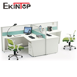 Ekintop 120 grados redondo <span class=keywords><strong>3</strong></span> personas Oficina estación de trabajo escritorio partición/muebles de oficina - Product Image 4