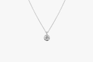 Colgante Simple de circonia cúbica brillante para mujer, Mini collar solitario de diamante de capas - Product Image 3