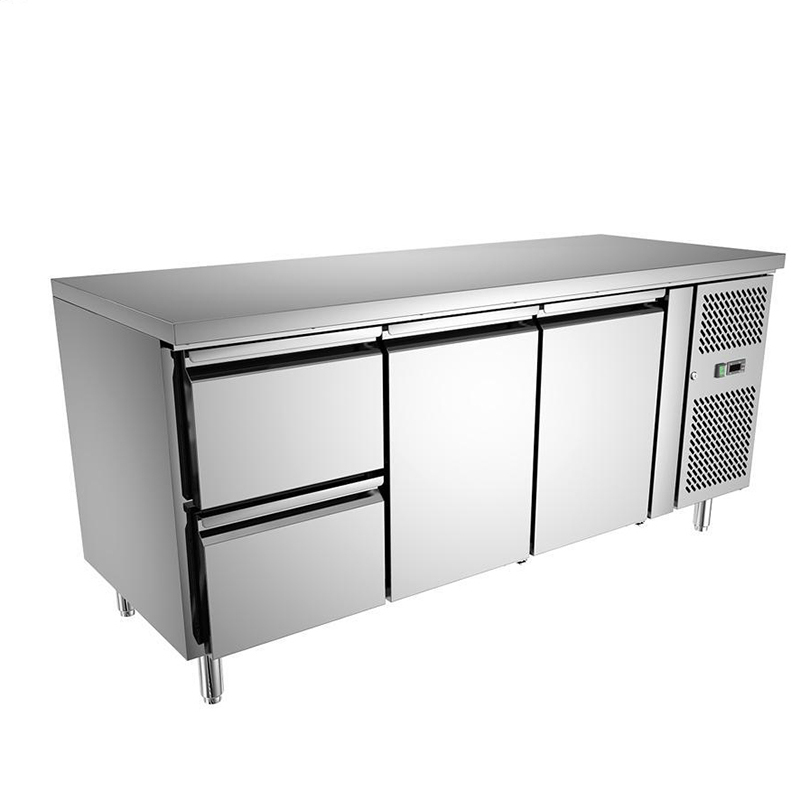 Refrigerador de acero inoxidable Horizontal comercial, refrigerador, cajón, armario, consola de mesa refrigerada