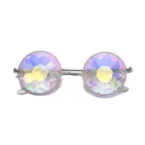 <span class=keywords><strong>Lunettes</strong></span> de soleil à facettes en métal, accessoires de décoration, verre Kaleidoscope, <span class=keywords><strong>lunettes</strong></span> de fête Cool, 1 pièce - Product Image 2