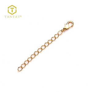 Gota de lágrima extensor de cadena con broche de langosta chapados en oro - Product Image 3