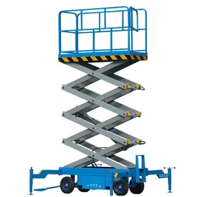 4m 500kg มือถือ scissor Lift/ไฮดรอลิกยก/ลิฟท์ลิฟท์ใช้สำหรับทำงาน