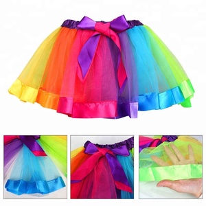 Multi colore Del Bambino della ragazza Arcobaleno TUTU Capretti Pannello Esterno Della Ragazza Della Principessa Danza Gonne di <span class=keywords><strong>Tulle</strong></span> - Product Image 2