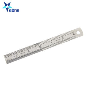 Règle droite en acier inoxydable, x 15cm ou 6 pouces, outil de mesure de précision, Double face, pour apprentissage, papeterie de bureau - Product Image 4