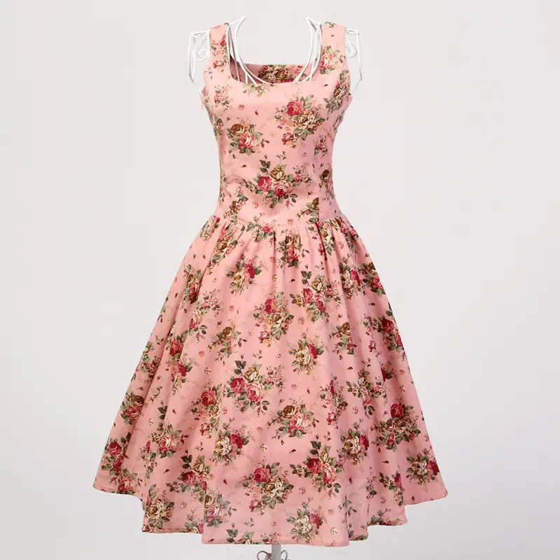 wholesale supplier 50s 60s style rockabilly retro vintage bridesmaid wedding party dress floral patterns