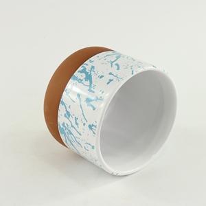 Pots de fleurs vertes Style européen, 1 pièce, pots de bureau en céramique otta, grès - Product Image 5