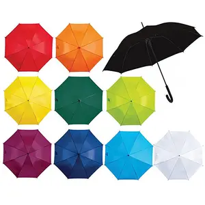 Hochwertige Custom Günstige Werbung Werbung Regen gerade Regenschirm mit Logo-Druck