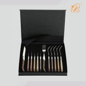 Juego de cubiertos de lujo con mango de madera de 12 piezas al por mayor - Product Image 3