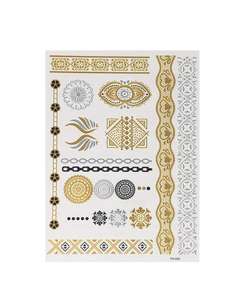 Ocean Series Sea Horse Tortue Octopus Starfish Sexy Retro Golden Silver Métallique <span class=keywords><strong>Temporaire</strong></span> Flash Inspiré <span class=keywords><strong>Tatouage</strong></span> Autocollant - Product Image 4