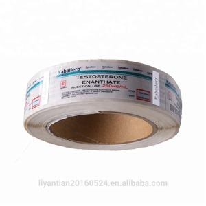 De vinilo impreso anti holograma Falso 10 ml KX-9 300 MG/ML de testosterona 25 mg inyección USP vial privado etiqueta rollos - Product Image 3