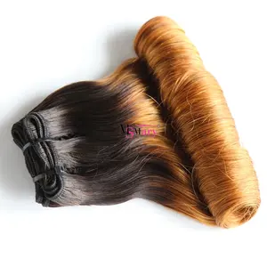Double Drawn Peruvian Human Hair 1b 99j Mixed Color / 1b 30 Ombre Color Egg Roll Funmi Human Hair for Wholesale