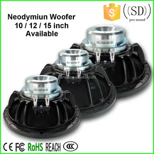 12 inç woofer neodimyum hoparlör neodimyum woofer 10 inç/15 inç mevcut