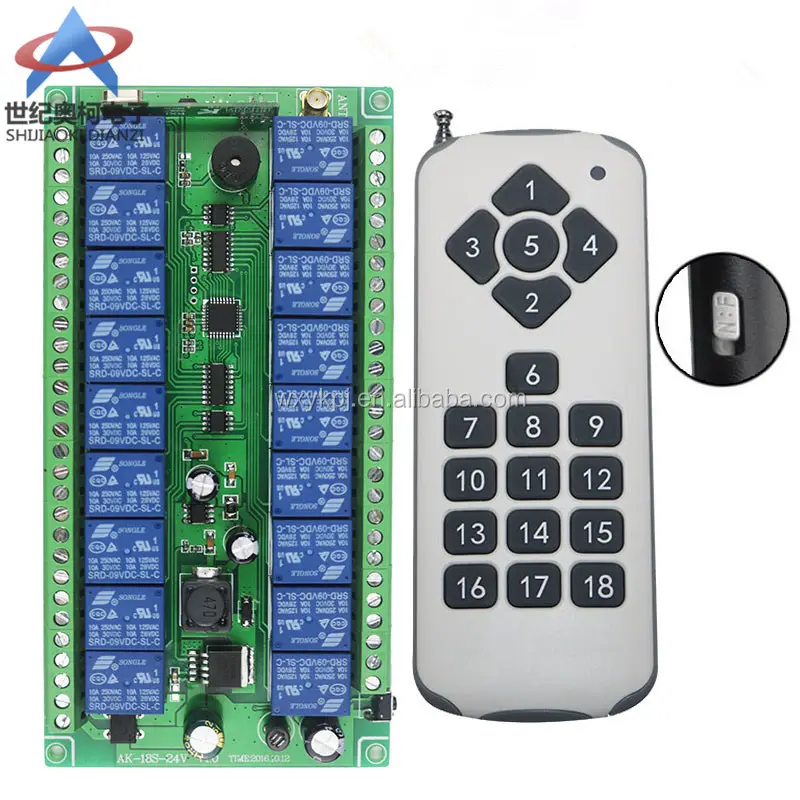 DC12-24V 18Channel Wireless Digital Remote Control Switch 433Mhz