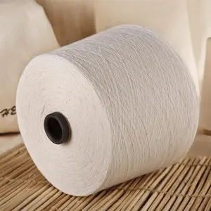 China Wholesale Supply 55% Hemp /45% Cotton Blended Yarn For Weaving