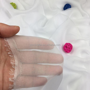 <span class=keywords><strong>Tela</strong></span> de Chifón Blanca Sedosa Transparente Delgada de 30D a Precio de Fábrica para Vestido de Verano - Product Image 2