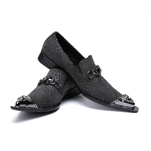 <span class=keywords><strong>Zapatos</strong></span> <span class=keywords><strong>de</strong></span> <span class=keywords><strong>Vestir</strong></span> Italianos Negros Brillantes NA157 para Hombre, <span class=keywords><strong>de</strong></span> Cuero Genuino, para Banquete, Oficina, Fiesta, con Punta Metálica, <span class=keywords><strong>Mocasines</strong></span> Sin Cordones - Product Image 4