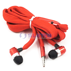 Casque d'écoute tressé à lacets plats 1M, avec pointe en métal, pour téléphone portable, nouveau - Product Image 1