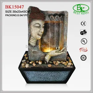 Buda chovendo fontes decoração com luz