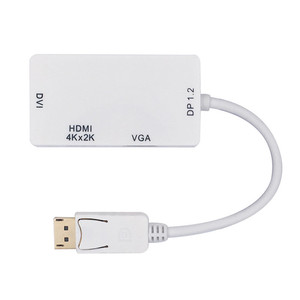 4k nam nữ 3-in-1 dp chuyển đổi <span class=keywords><strong>Adapter</strong></span> hỗ trợ 1080P Màn hình máy tính máy chiếu PVC USB Loại C HDMI <span class=keywords><strong>DVI</strong></span> dp trong/Đồng - Product Image 2