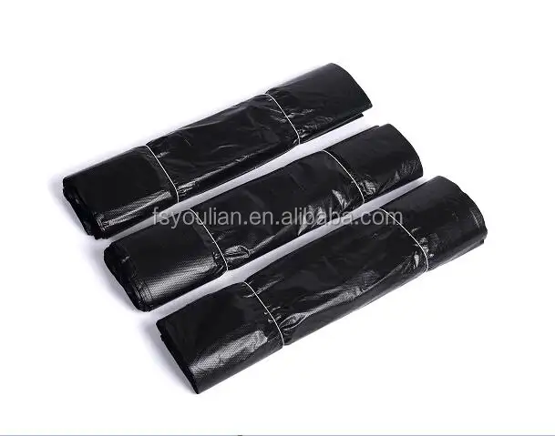 Factory Price Trash Roll 27L-240L Extra Thick Heavy Duty Black Garbage ldpe plastic bag Bin Liner