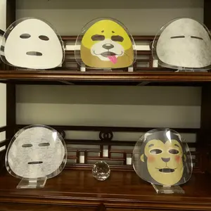 Private Label Spunlace Vliesstoff maske Blatt form Bedruckte Gesichts maske