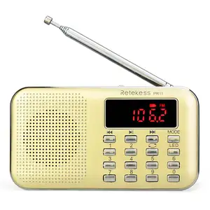 原装 TF 卡 FM AM 多功能 MP3 播放器口袋收音机 Retekess PR-11 收音机