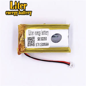Plug 1,25-2 p 3,7 V 102050 1500 mAh custom ultra thin rechargeable Li-ion batteries liPo battery with wires - Product Image 1
