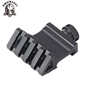 45 Degree Angle Tactical 20mm Laser Base Adapter Aluminum Offset 4 Slot Side Rail