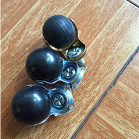 Roulettes pivotantes universelles en PP pour chaise de bureau, fournisseur de roulettes à tige annulaire pour meubles, roulettes à bille de 50 mm pour canapé