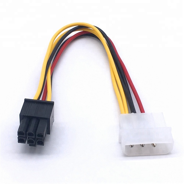 4 Pin Molex to 6 Pin Female Male GPU PCIE PCI-E PCI Express Video Card Power Converter Adapter Cable