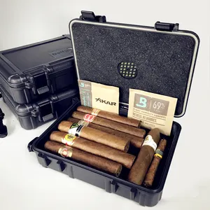 2019 OEM雪茄盒保湿盒塑料材质豪华便携式雪茄旅行箱