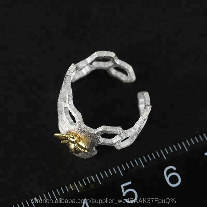 Creative Nid D'abeille Maison Garde Anneau argent bijoux