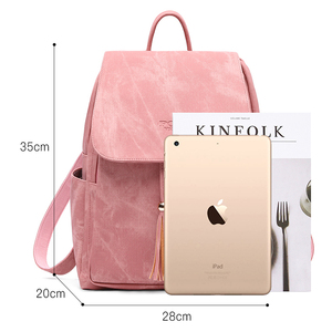Borsa a tracolla con nappa nuova arrivo borsa con Logo personalizzato all'ingrosso borsa da <span class=keywords><strong>donna</strong></span> in pelle sintetica rosa zaino per scuola - Product Image 2