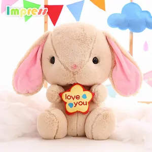 Toptan ucuz bebek tavşan peluş tavşan oyuncak renkli paskalya tavşanı çocuk oyuncak hediye