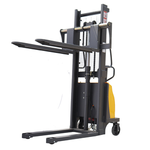 Stacker Semi Elektrik Mini Kecil Portabel Hidrolik Angkat Garpu Stacker Palet Semi Otomatis - Product Image 1