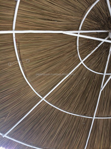 Sombrilla de Playa de Hoja de Palma y Hierba Marina con Muebles de Bambú_Precio Económico - Product Image 2