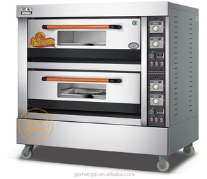 Đầy đủ tự động làm máy chạy bằng khí công suất <span class=keywords><strong>2</strong></span> deck 4 khay lò nướng bánh mì cho sử dụng thương mại - Product Image 1