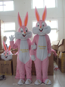 Kostum kelinci maskot kelinci Paskah gaun mewah dewasa kostum Jalan maskot kelinci Paskah dewasa putih untuk acara pesta <span class=keywords><strong>Halloween</strong></span>