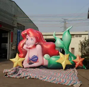 2024 okyanus tema olay parti dekorasyon deniz Satr karikatür karakter dev şişme deniz Mermaid