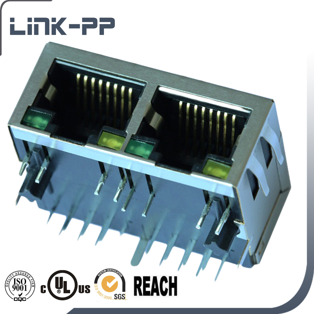 Интерфейс Ethernet RJ45 разъем 2*1 порт RJ-45 разъем HFJ12-1G16ER-L12RL