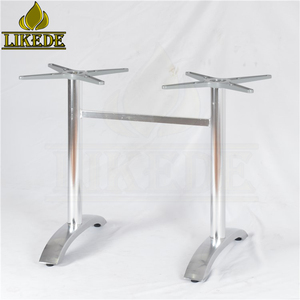 قاعدة طاولة طعام خارجية من الألومنيوم بعمودين مزدوجين لسطح مربع - Product Image 2