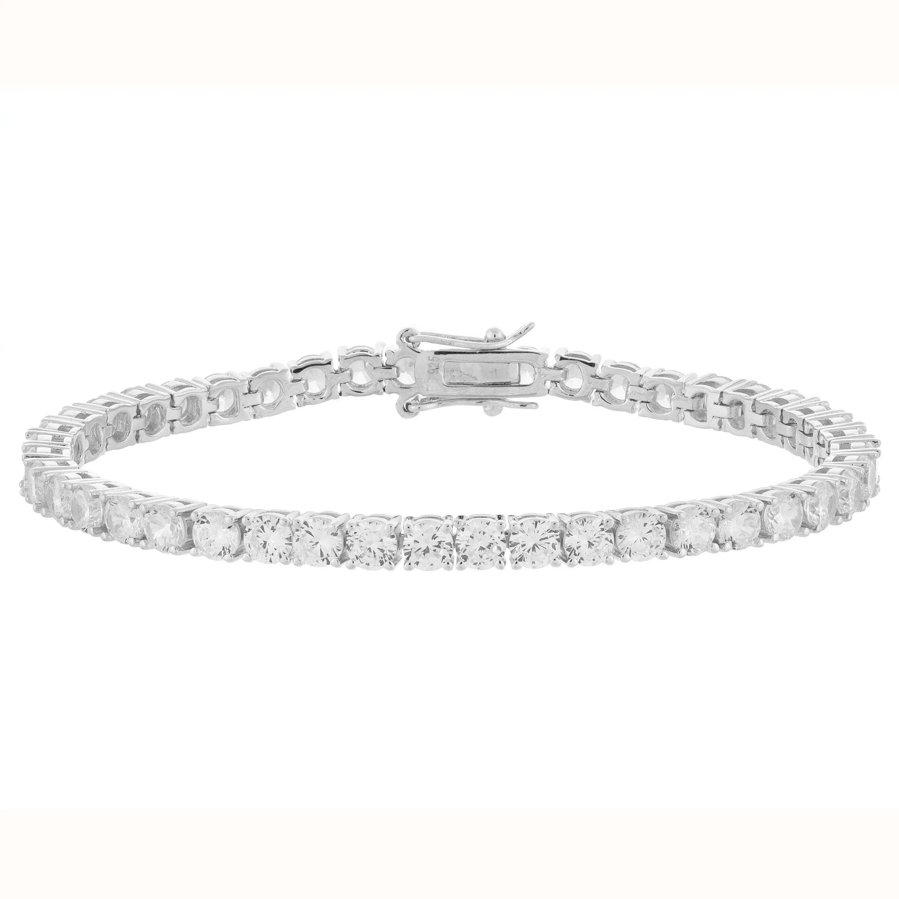 LOZRUNVE — Bracelet de Tennis en argent sterling 925, bijoux pour femmes, minimaliste, pierre, Rhodium blanc, CZ