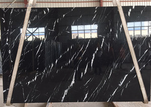 Wholesale <strong>Black</strong> Marble with White Veins Good Price Nero <strong>Marquina</strong> Chinese Marble Tile - Product Image 6